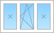 Т-образное окно с поворотной